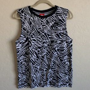 Nike Abstract Pattern Black and White Tank Top Women's Size S